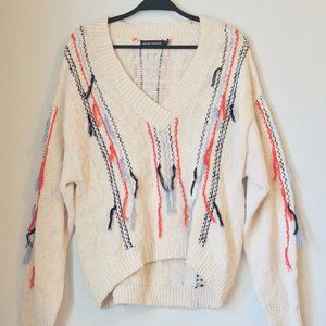 Anthropologie Antik Batik Sweater Oversized Boho